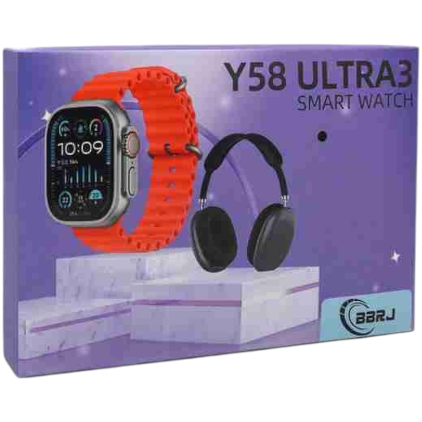 Y53 Ultra 3 Combo Set, Series 8 Ultra Smartwatch, 4 Osean Straps With Air Max Headphone
