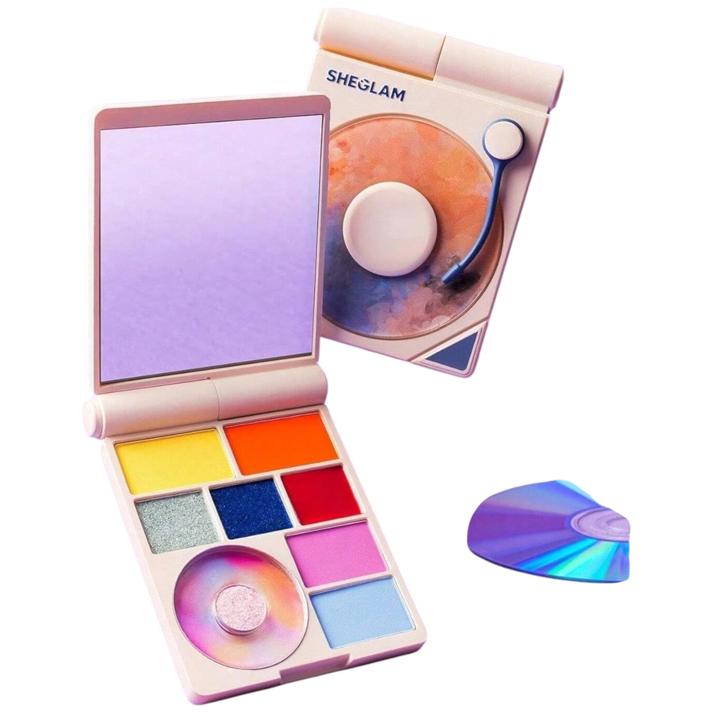 SHEGLAM Vinyl Pop Color Palette-Color Me Crazy 9-Color Shimmer Matte Palette Color/Colour Evenly Pigmented Smooth Blendable