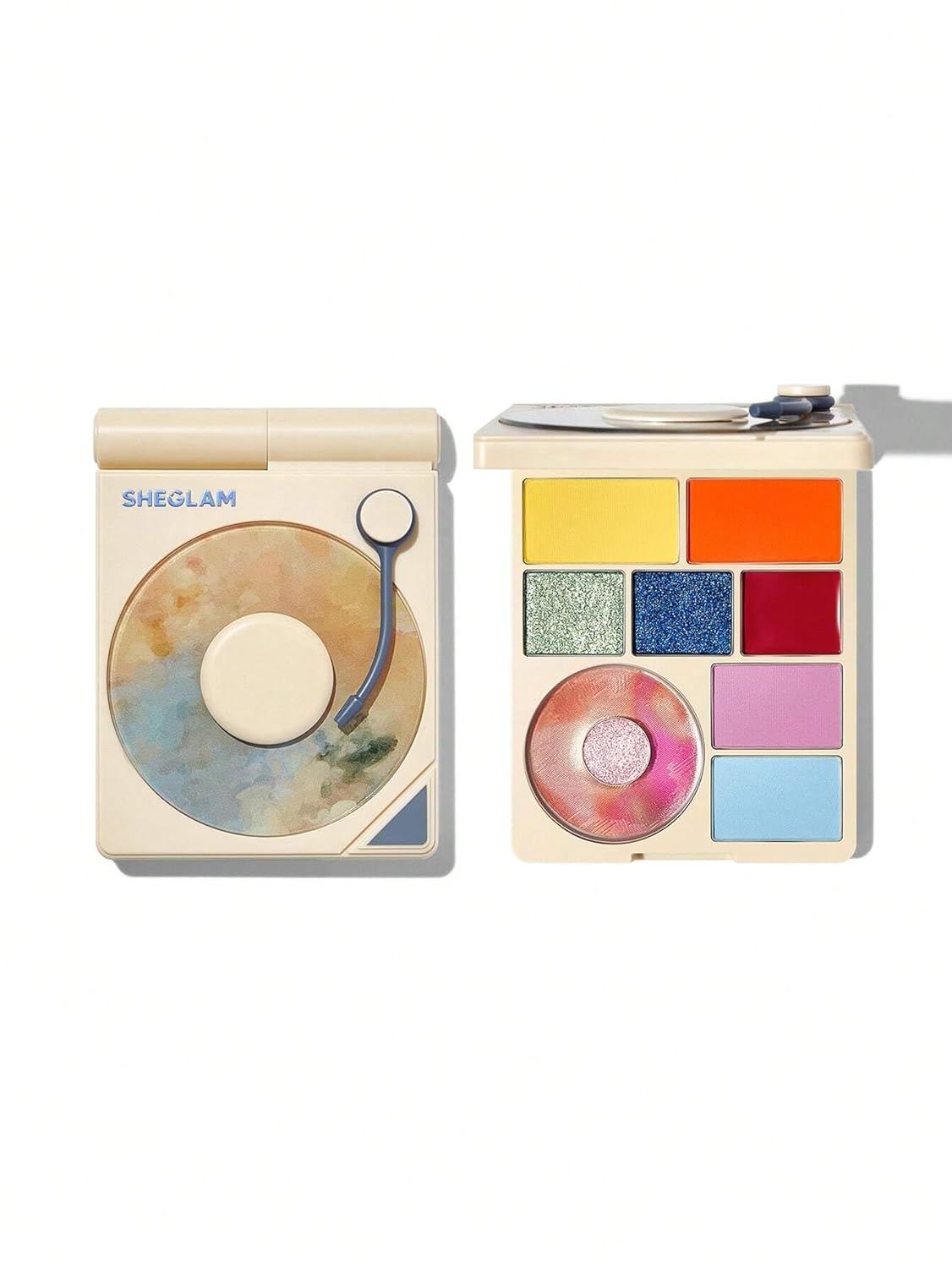 SHEGLAM Vinyl Pop Color Palette-Color Me Crazy 9-Color Shimmer Matte Palette Color/Colour Evenly Pigmented Smooth Blendable