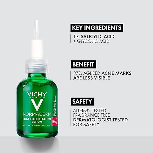 Vichy LiftActiv B3 Serum 5% Niacinamide + Glycolic Acid + Tranexamic Acid + Peptides, Fades Dark Spots & Smooths Wrinkles In 8 Weeks, Discoloration Correcting Serum, Alcohol Free