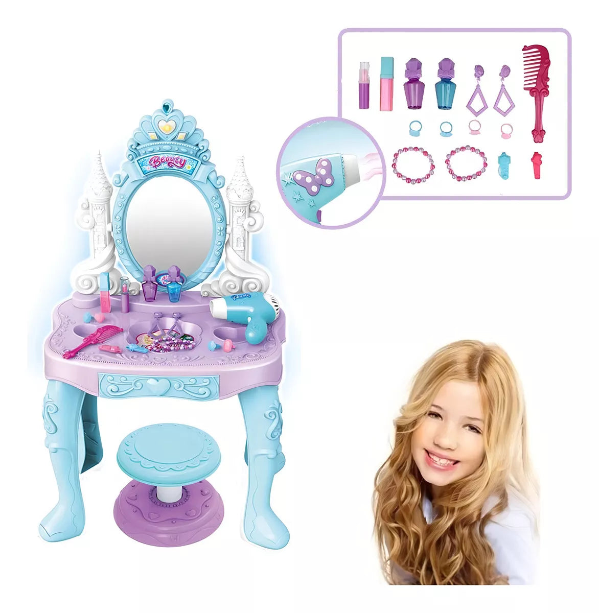 Toy Vanity Makeup Dressing Table