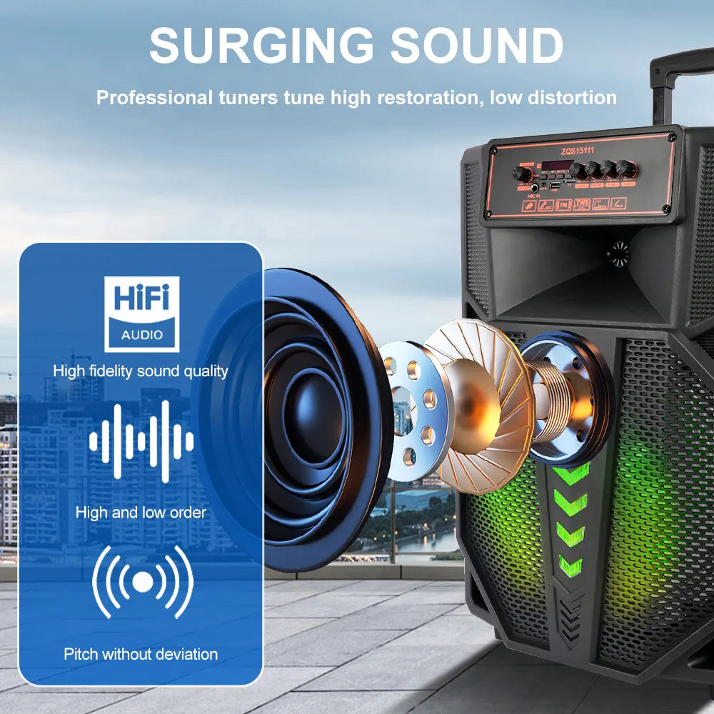 SNG-E ZQS15112 15-Inch High-Power Multifunctional Lever Concert Party Amplifier Speaker Remote Control Large Events