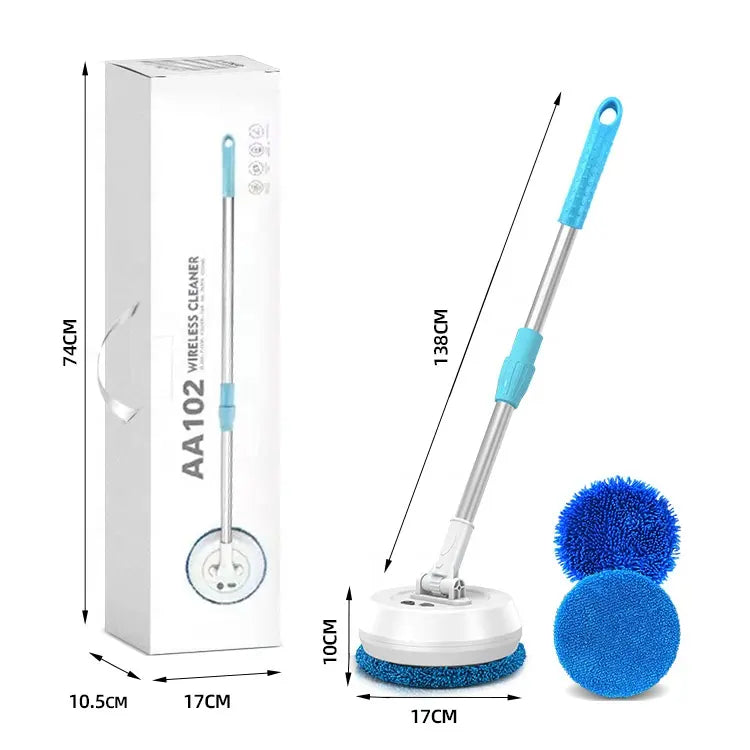 Household telescopic usb rechargeable ceiling floor glass cleaning machine wireless automatic electric window cleaner AA102