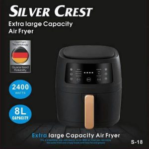 Silver Crest S-18, Air Fryer New 8 Liter Air fryer Touch Display Model – Black