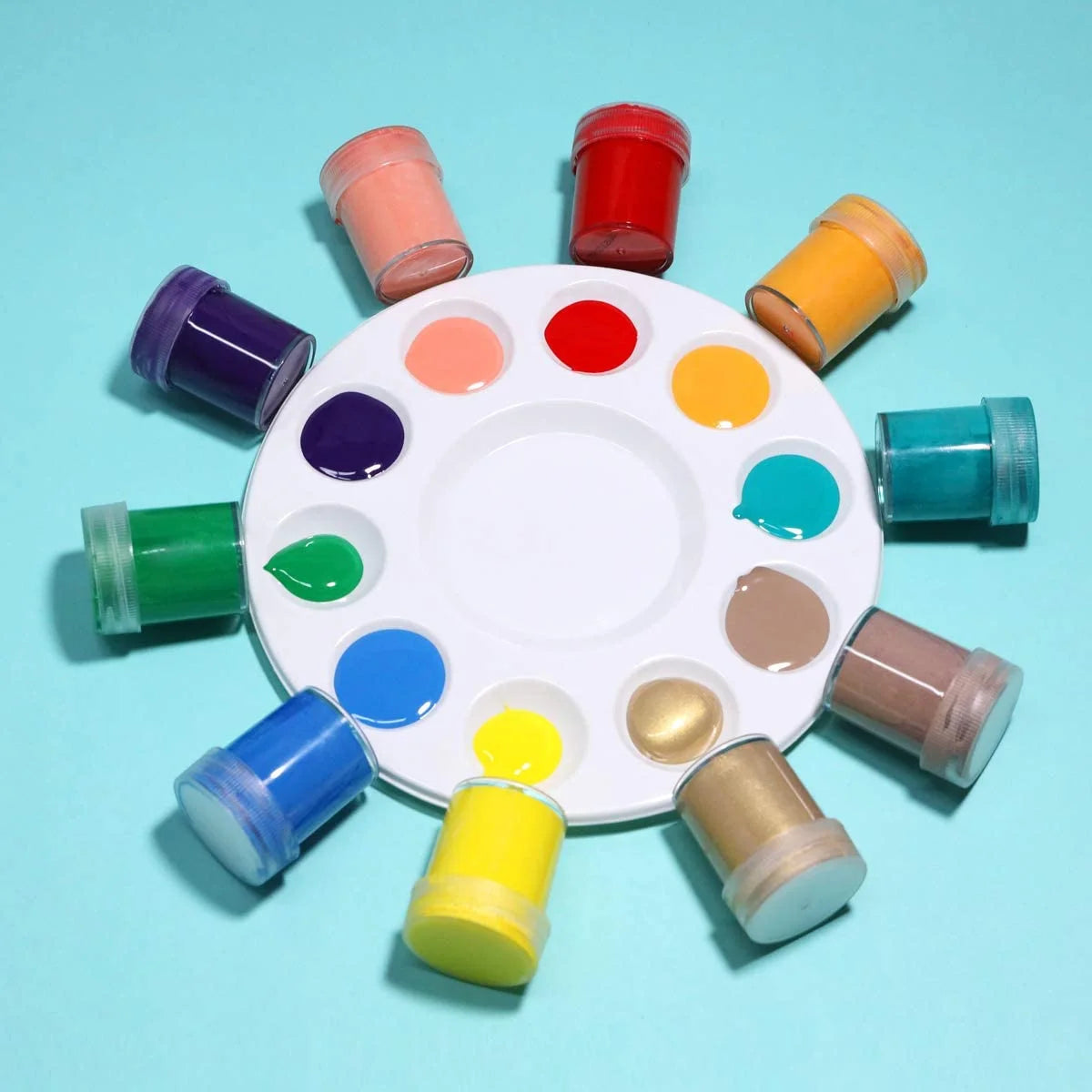 TBC The Best Crafts 24 Colors Acrylic Paint Jar Set Vibrant Colors Acrylic Paint Set Educational Grade Arts and Crafts Supplies School Essentials Ideal for Kids Adults Professionals