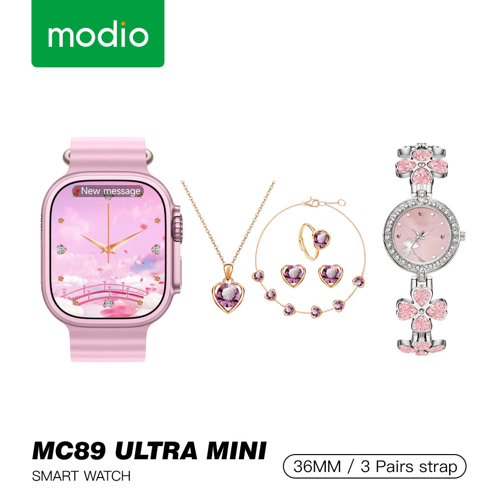 Modio MC 89 Ultra Mini Exclusive Design Two Ladies Watch with Fancy Ornaments