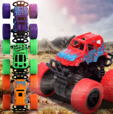 Kid Toys RC Car Monster Trucks Four-wheel Drive Stunt Car Children Rotate Boys and Girls Gifts Inertia Toys monster Kids Toys