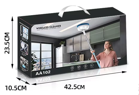 Household telescopic usb rechargeable ceiling floor glass cleaning machine wireless automatic electric window cleaner AA102