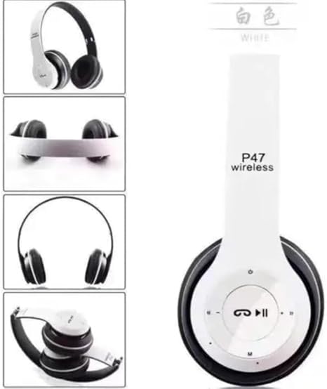 Handsfree p47 Super bass Foldable wireless headphones with microphone